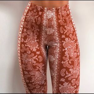 Paisley flare pants